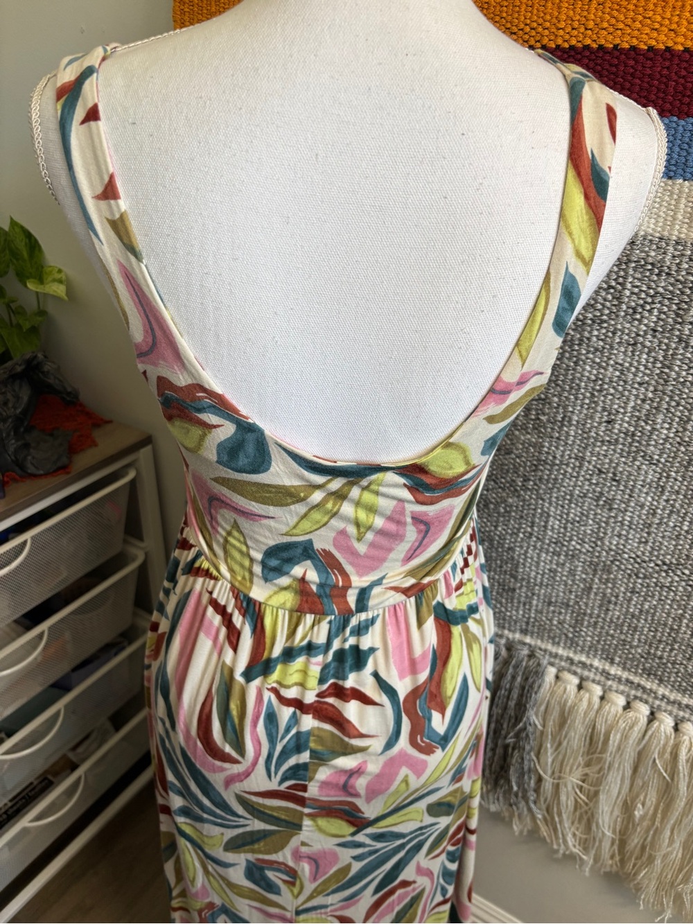 Z Supply Multicolor Leaf-Print Maxi Boho Dress - Picture 5 of 7